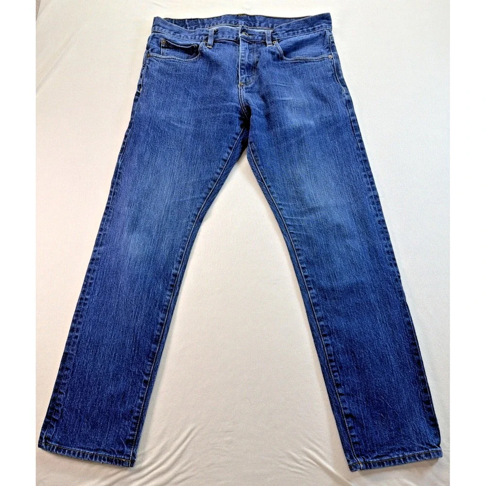 Brooks Brothers Red Fleece 116 Slim Stretch Jeans in Indigo Denim 34X30
